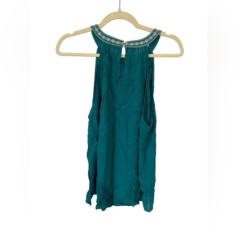 Daniel Rainn Teal Sleeveless Top - Picture 2 of 3